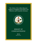 ALLIED MASONIC DEGREES RITUAL No.2 - KNIGHT OF CONSTANTINOPLE Riverside Regalia