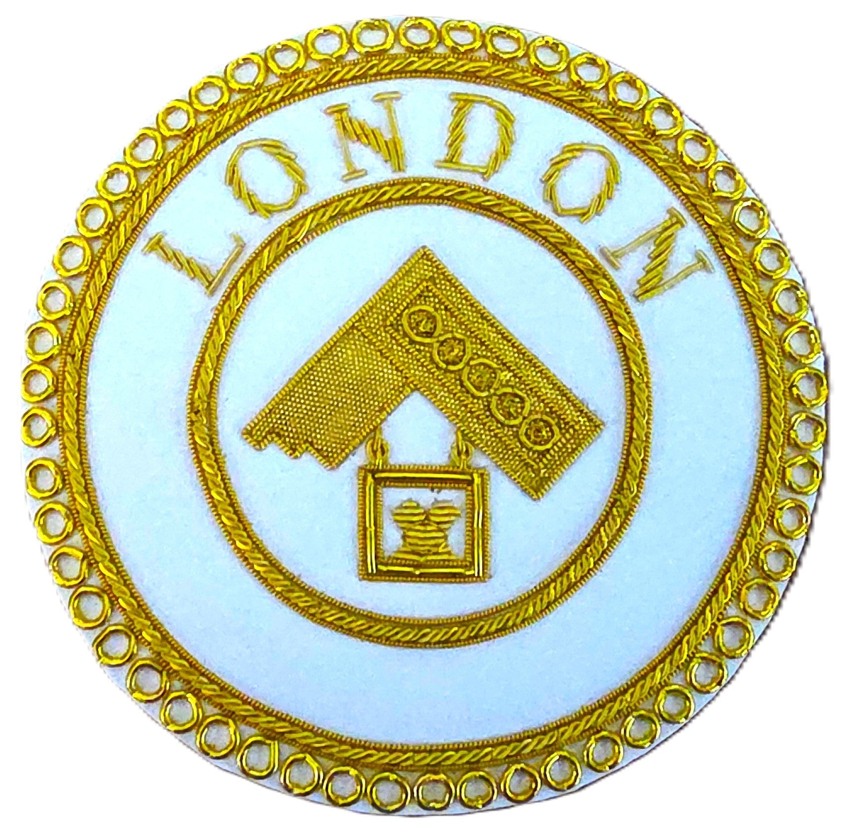 LONDON GRAND RANK MASONIC APRON BADGE - DRESS Riverside Regalia