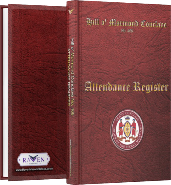 Masonic Attendance Book - Order of the Secret Monitor (OSM) Raven Masonic