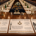 Personalised Masonic Festive Board Vinyl Placemats – Lodge Name,Freemason Gift, Dining, Masonic Tableware - Pack of 4 Masonic Gift Store