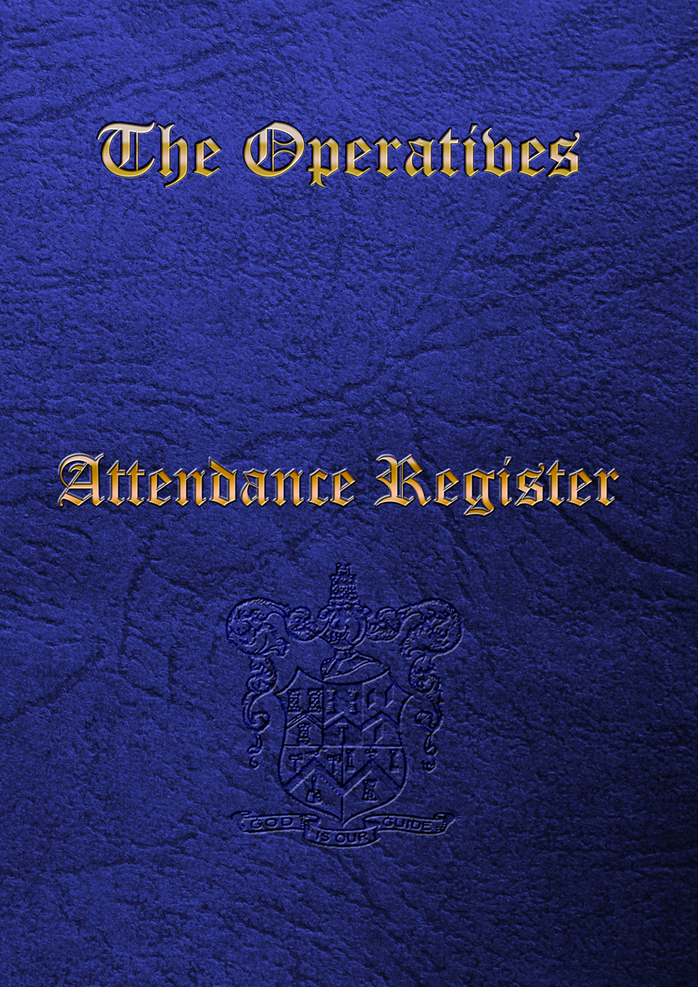 Masonic Attendance Book - The Operatives Raven Masonic