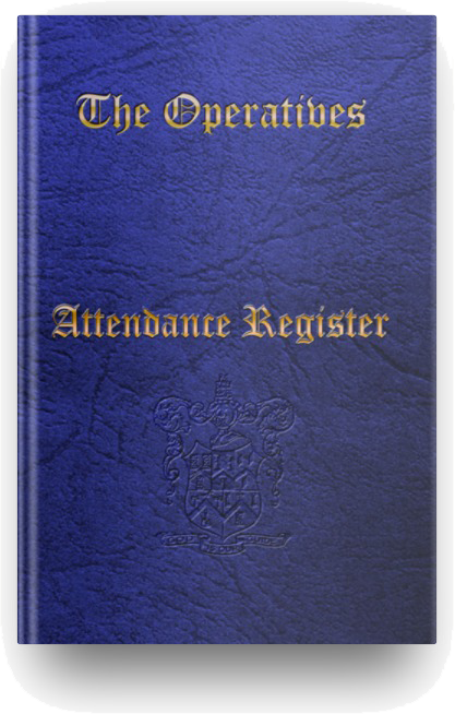 Masonic Attendance Book - The Operatives Raven Masonic
