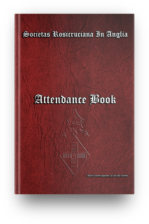 Masonic Attendance Book - SRIA Societas Rosicruciana in Anglia Raven Masonic