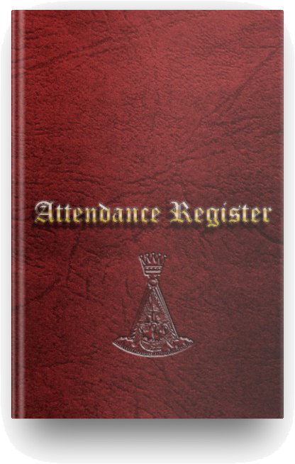 Masonic Attendance Book - Rose Croix Raven Masonic
