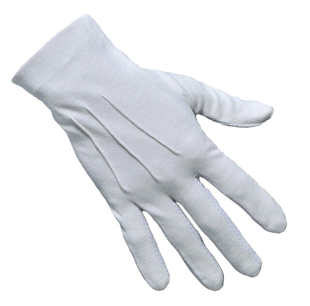 WHITE MASONIC COTTON GLOVES Riverside Regalia