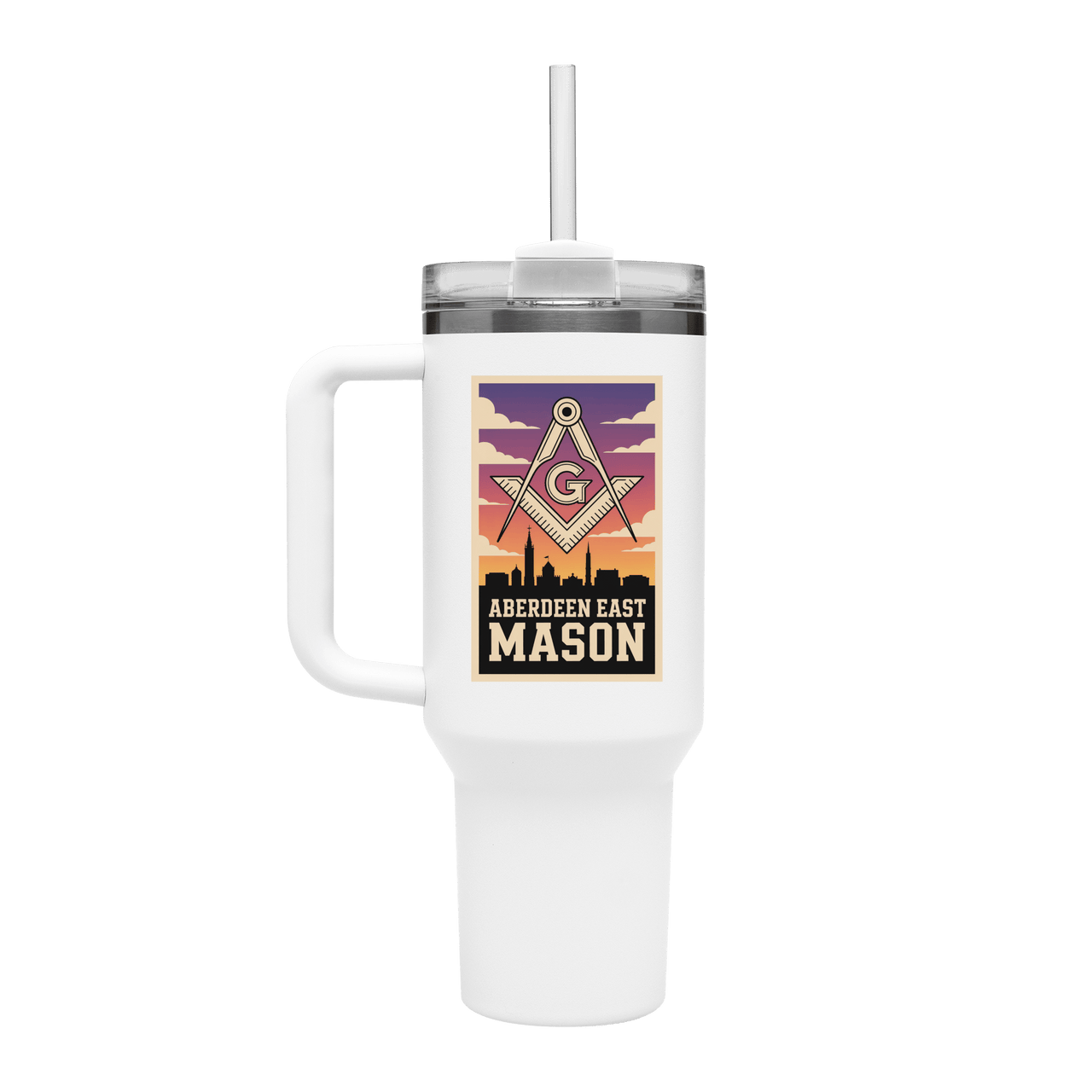 Aberdeen East Mason 40oz Stainless Steel Masonic Travel Tumbler - Masonic Mugs
