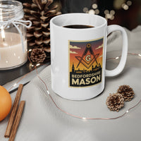Bedfordshire Mason Custom Masonic Coffee Mug - Freemason Gift - Masonic Mugs
