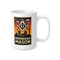 Birmingham Mason Custom Masonic Coffee Mug - Freemason Gift - Masonic Mugs