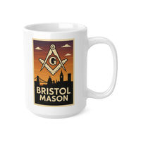 Bristol Mason Custom Masonic Coffee Mug - Freemason Gift - Masonic Mugs