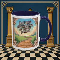 Copy of Premium Ready to Go Freemason Design | Entered Apprentice The Journey Begins - Masonic Mugs