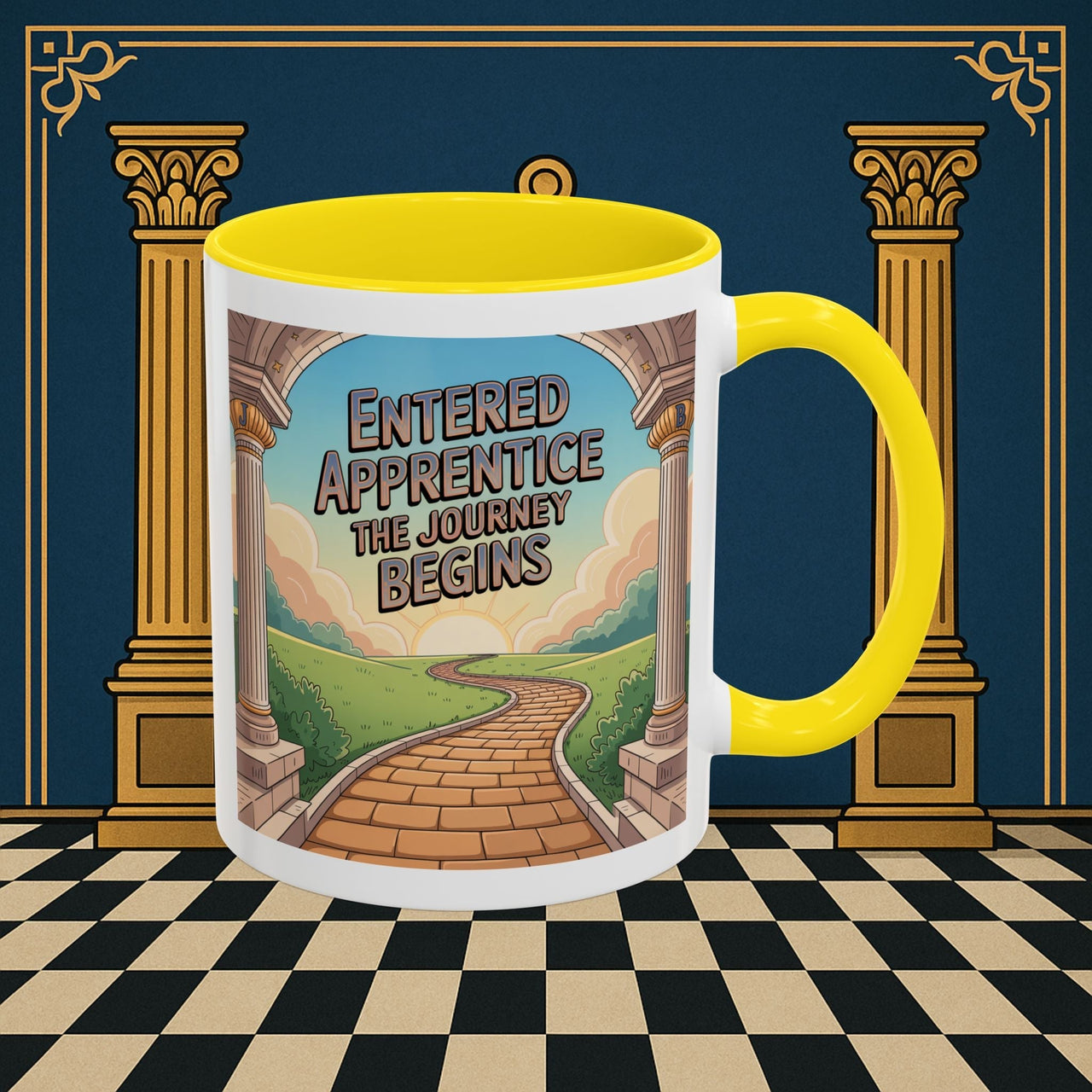 Copy of Premium Ready to Go Freemason Design | Entered Apprentice The Journey Begins - Masonic Mugs