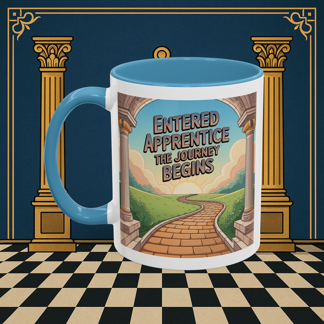 Copy of Premium Ready to Go Freemason Design | Entered Apprentice The Journey Begins - Masonic Mugs