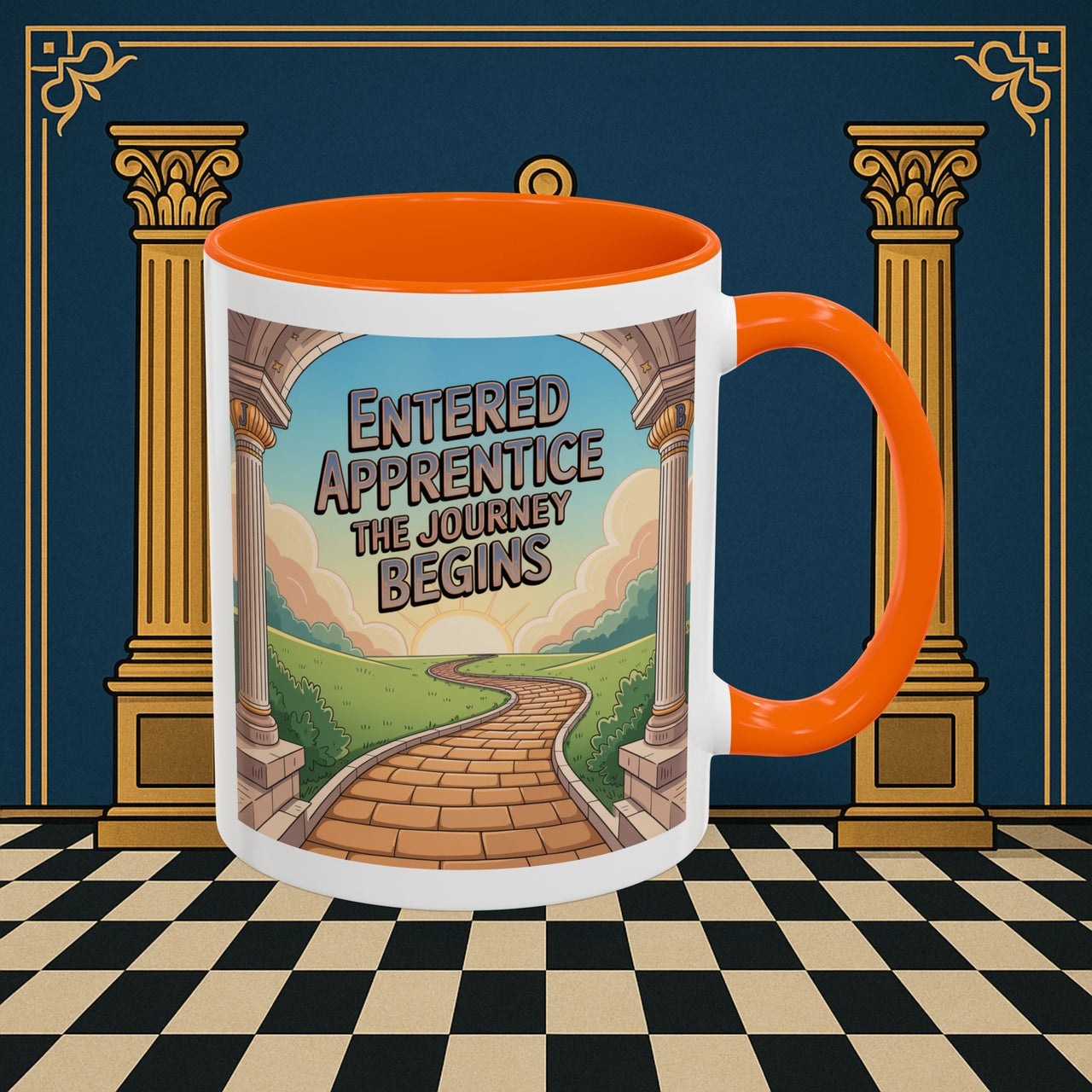 Copy of Premium Ready to Go Freemason Design | Entered Apprentice The Journey Begins - Masonic Mugs