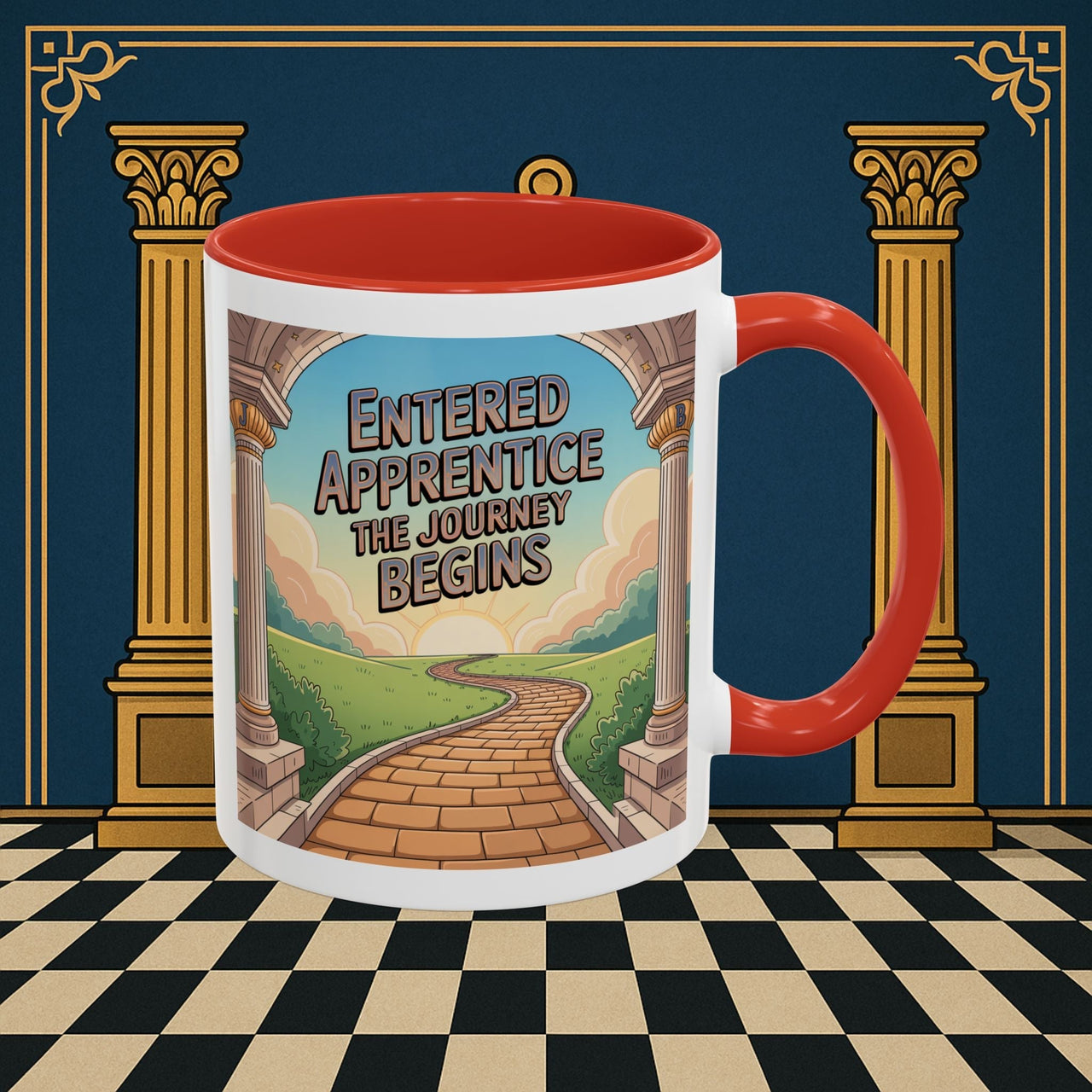 Copy of Premium Ready to Go Freemason Design | Entered Apprentice The Journey Begins - Masonic Mugs