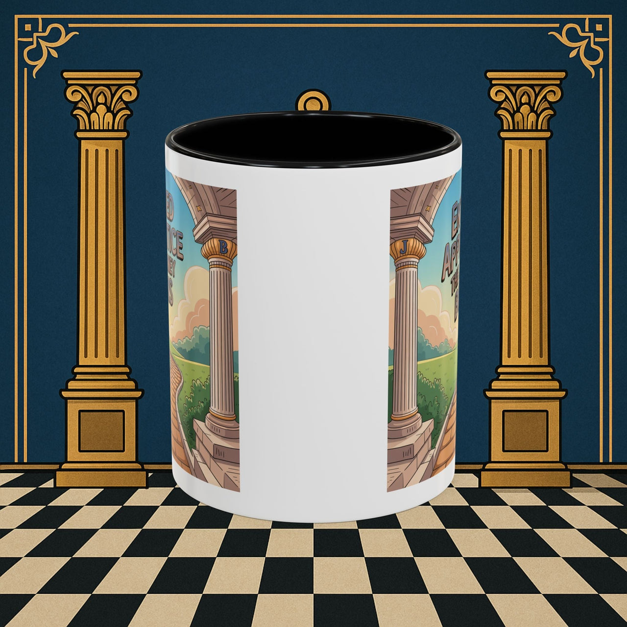Copy of Premium Ready to Go Freemason Design | Entered Apprentice The Journey Begins - Masonic Mugs