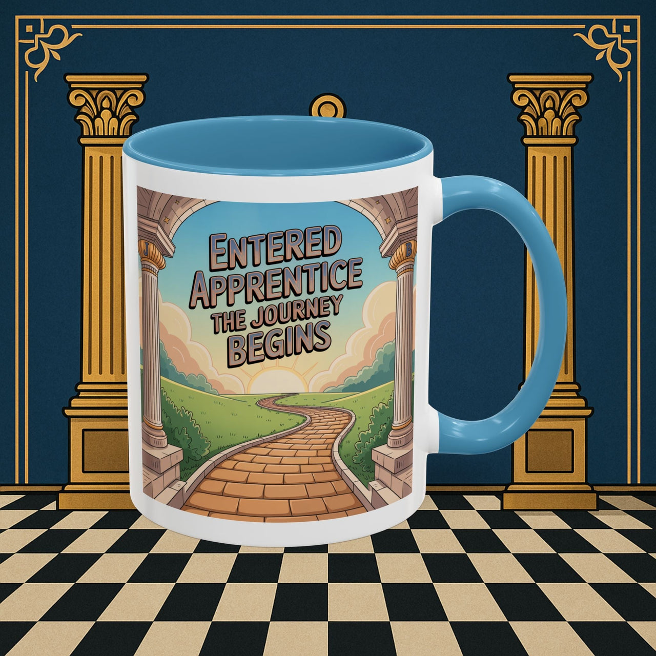 Copy of Premium Ready to Go Freemason Design | Entered Apprentice The Journey Begins - Masonic Mugs