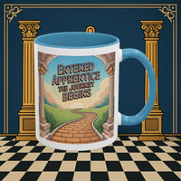 Copy of Premium Ready to Go Freemason Design | Entered Apprentice The Journey Begins - Masonic Mugs