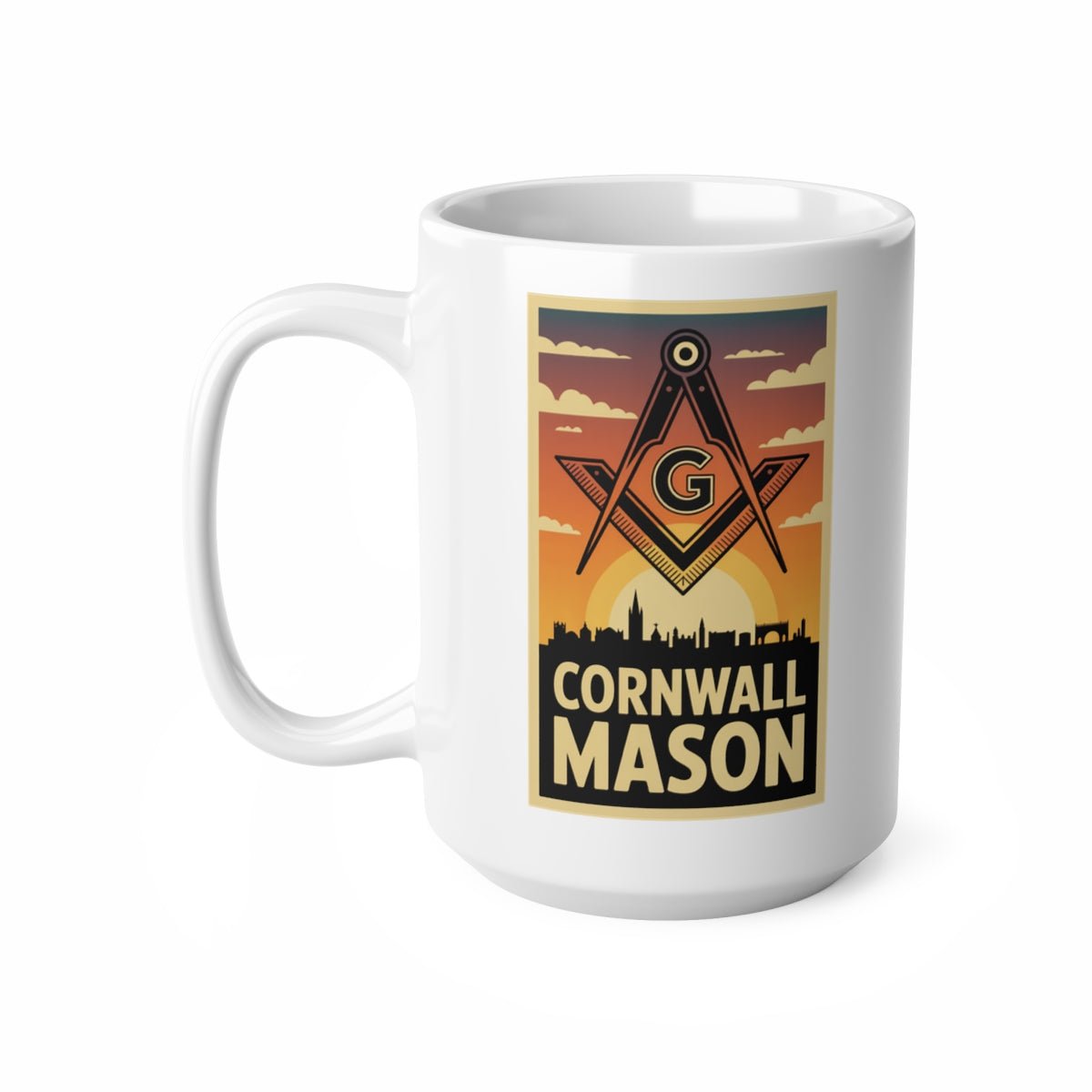 Cornwall Mason Custom Masonic Coffee Mug - Freemason Gift - Masonic Mugs