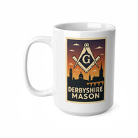Derbyshire Mason Custom Masonic Coffee Mug - Freemason Gift - Masonic Mugs