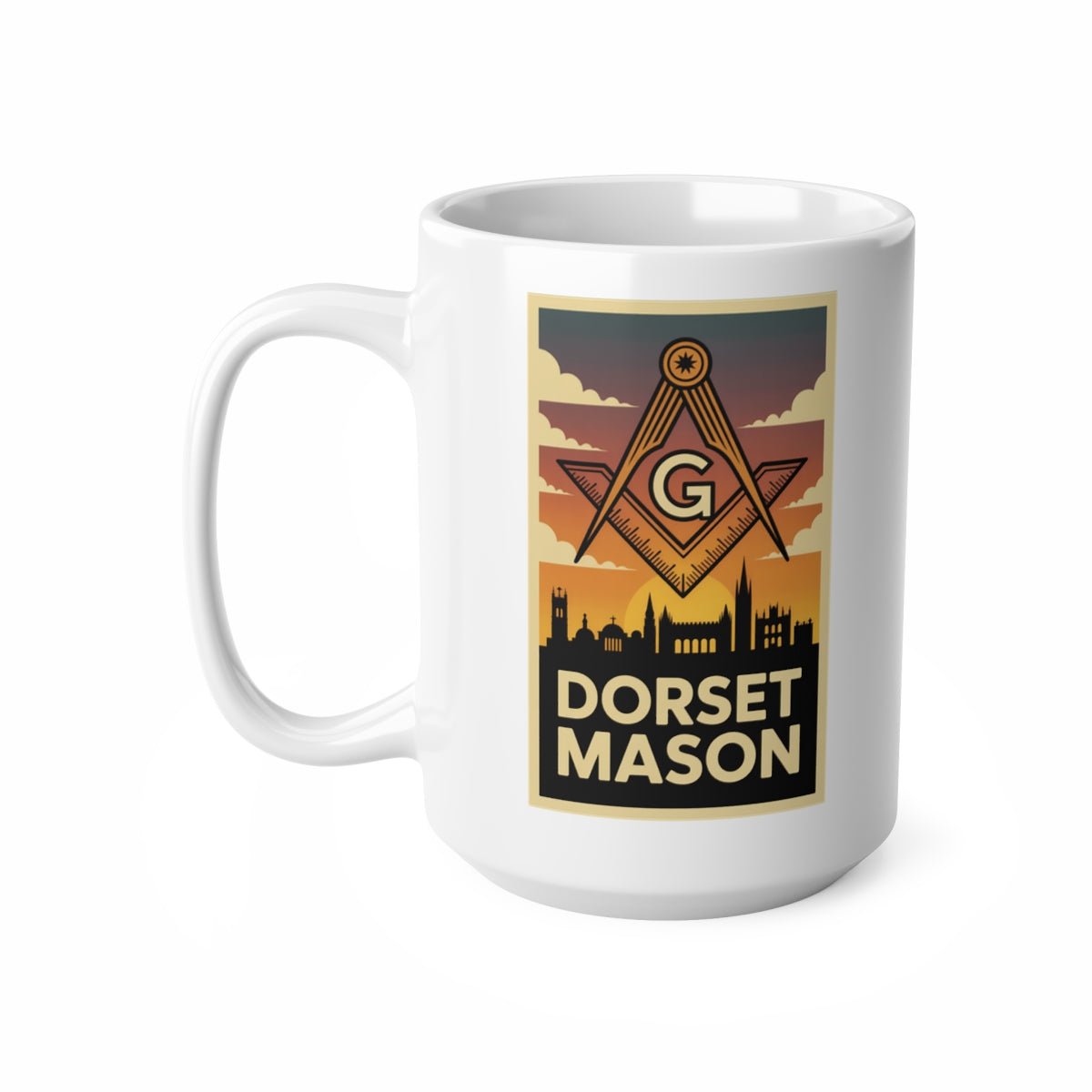Dorset Mason Custom Masonic Coffee Mug - Freemason Gift - Masonic Mugs