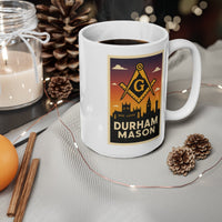 Durham Mason Custom Masonic Coffee Mug - Freemason Gift - Masonic Mugs
