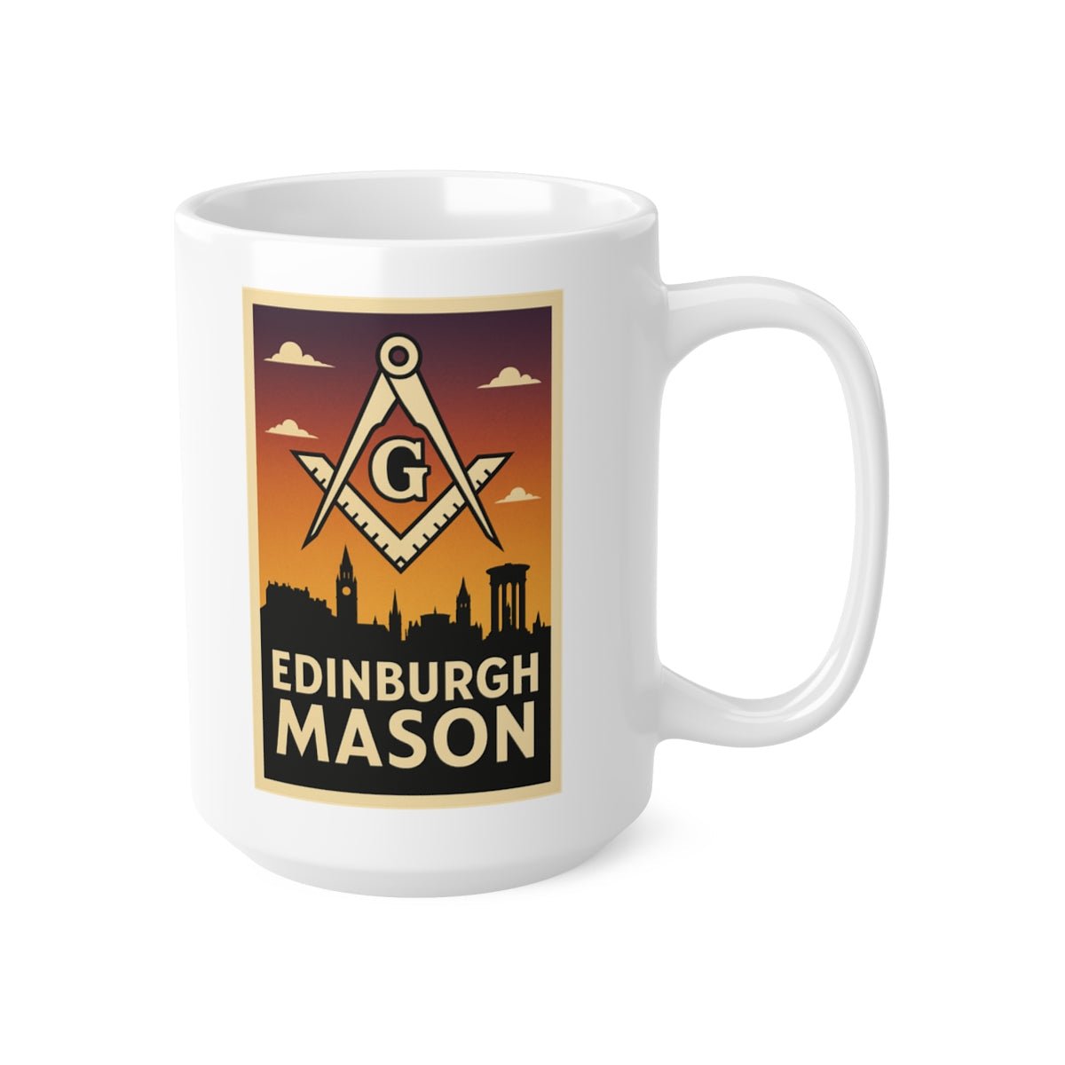 Edinburgh Mason Custom Masonic Coffee Mug - Freemason Gift - Masonic Mugs