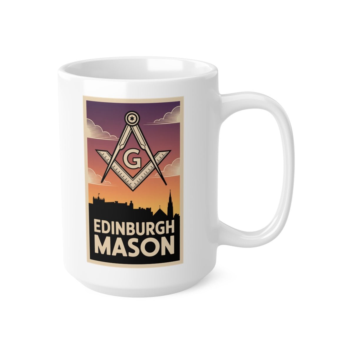 Edinburgh Mason Custom Masonic Coffee Mug - Freemason Gift - Masonic Mugs