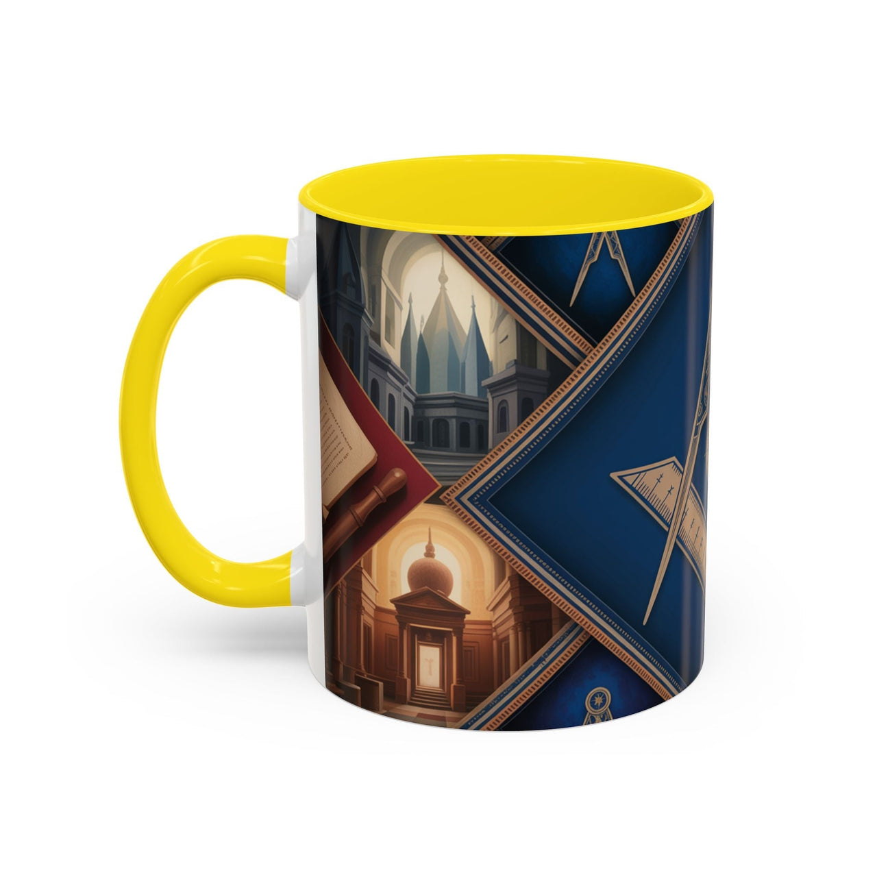 Freemason Premium Ready to go Coloured Rim Mug - Masonic Mugs