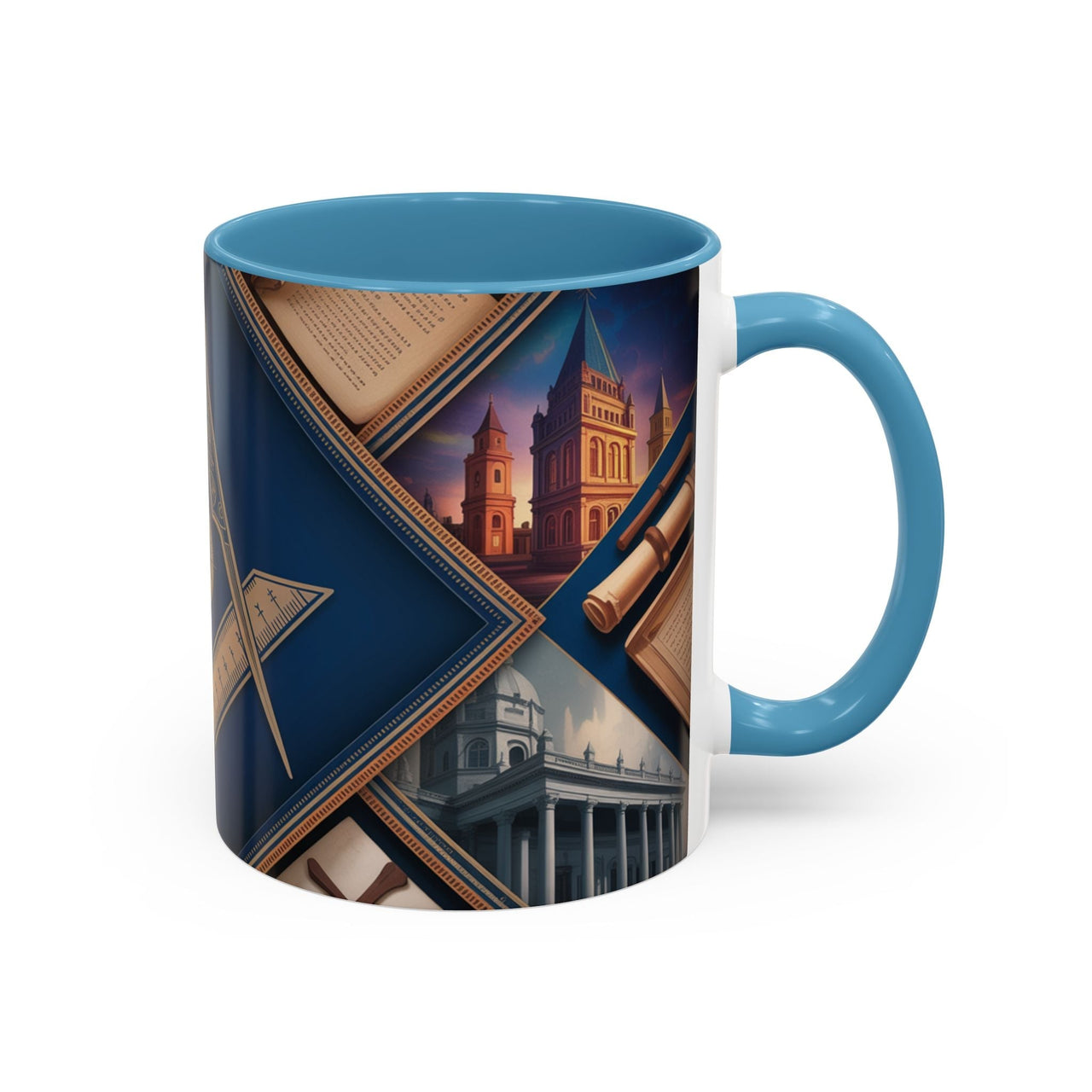 Freemason Premium Ready to go Coloured Rim Mug - Masonic Mugs