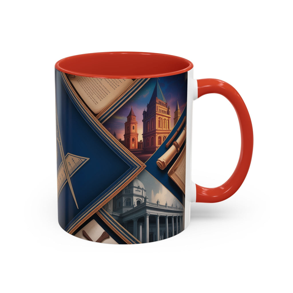 Freemason Premium Ready to go Coloured Rim Mug - Masonic Mugs
