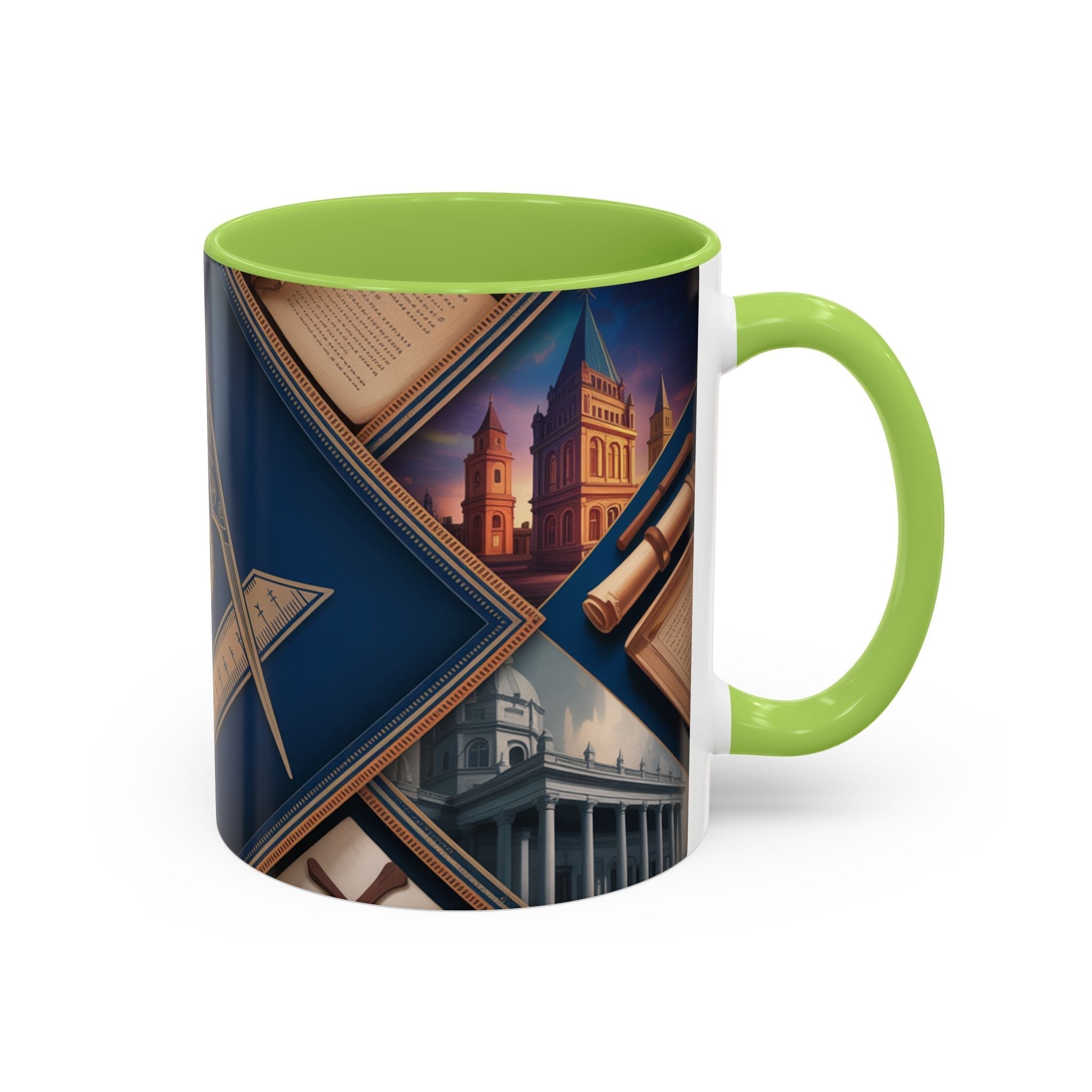 Freemason Premium Ready to go Coloured Rim Mug - Masonic Mugs