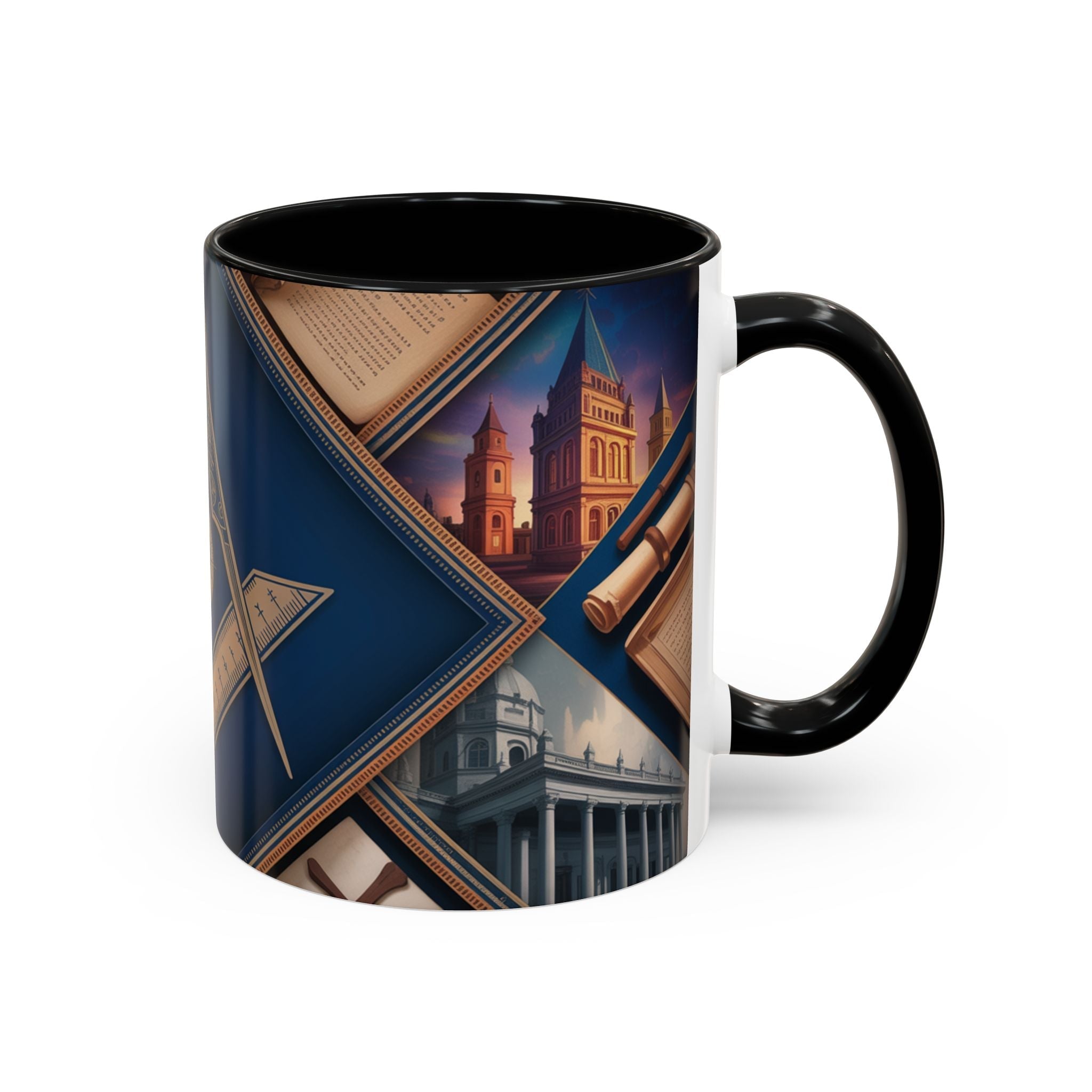 Freemason Premium Ready to go Coloured Rim Mug - Masonic Mugs