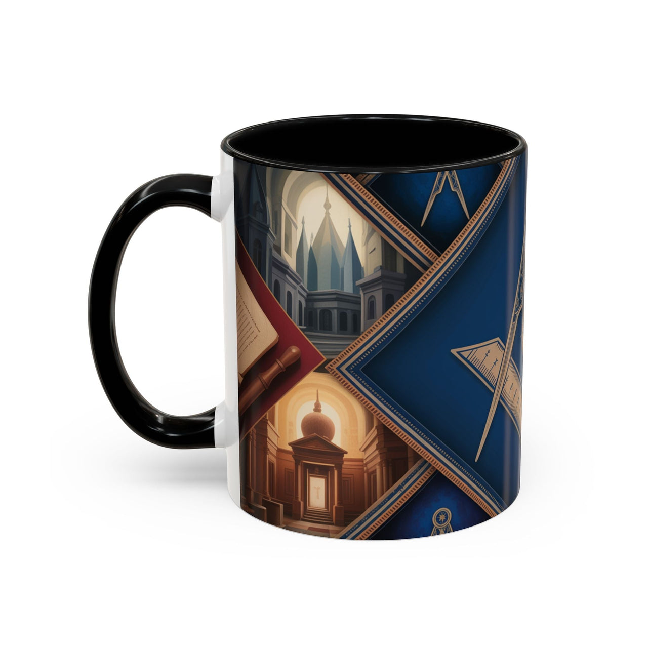 Freemason Premium Ready to go Coloured Rim Mug - Masonic Mugs