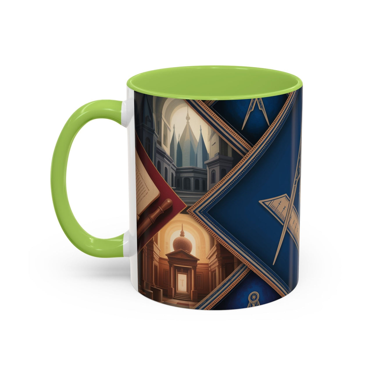 Freemason Premium Ready to go Coloured Rim Mug - Masonic Mugs