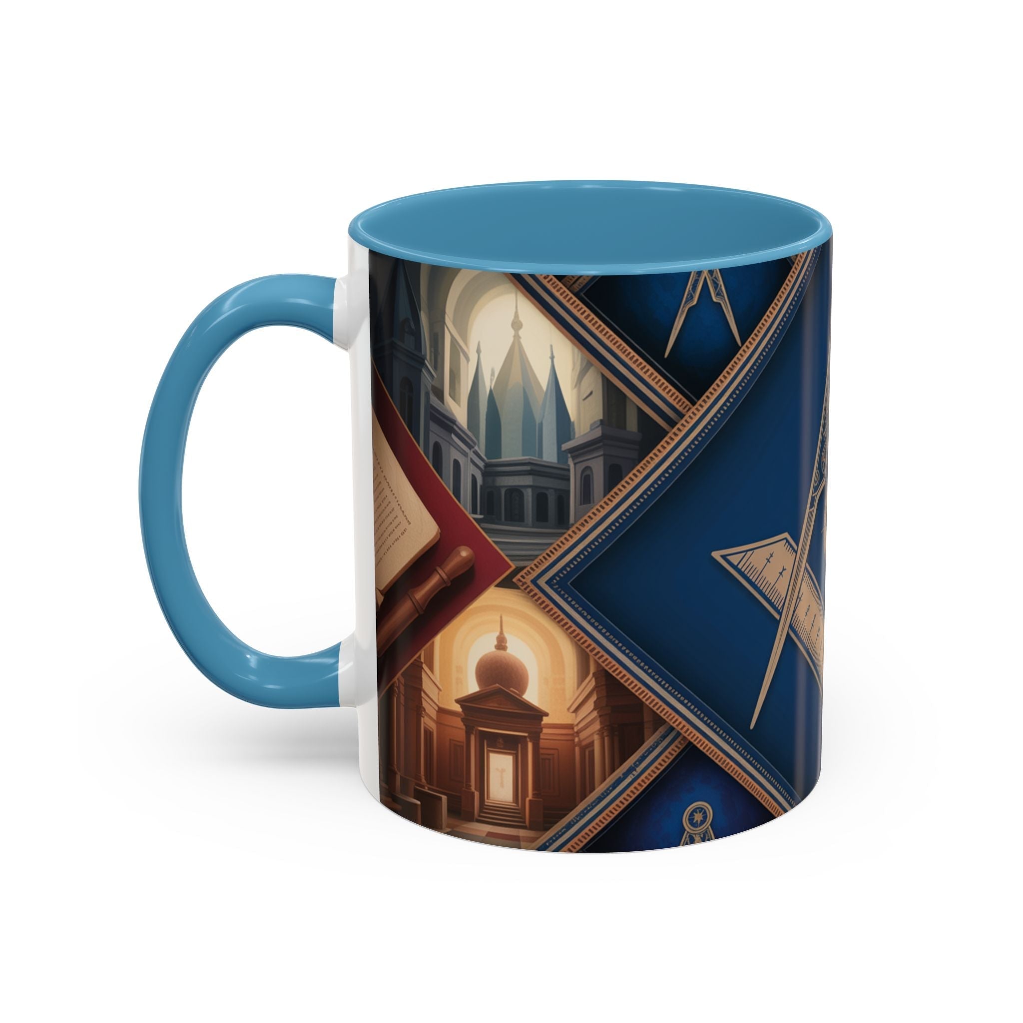 Freemason Premium Ready to go Coloured Rim Mug - Masonic Mugs