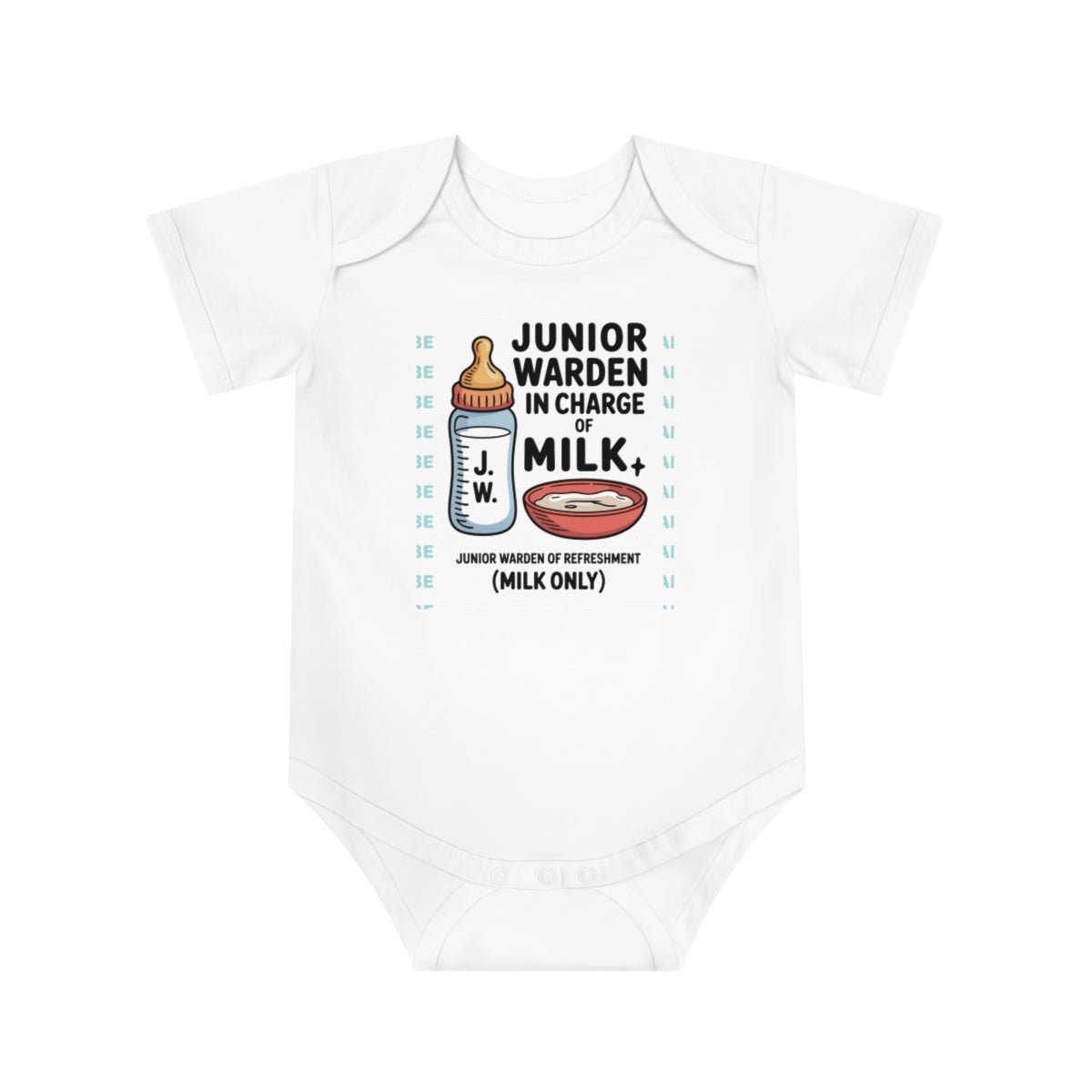 Funny Baby Bodysuit - Junior Warden Design Personalized Baby Bodysuit with Masonic Design - Masonic Mugs