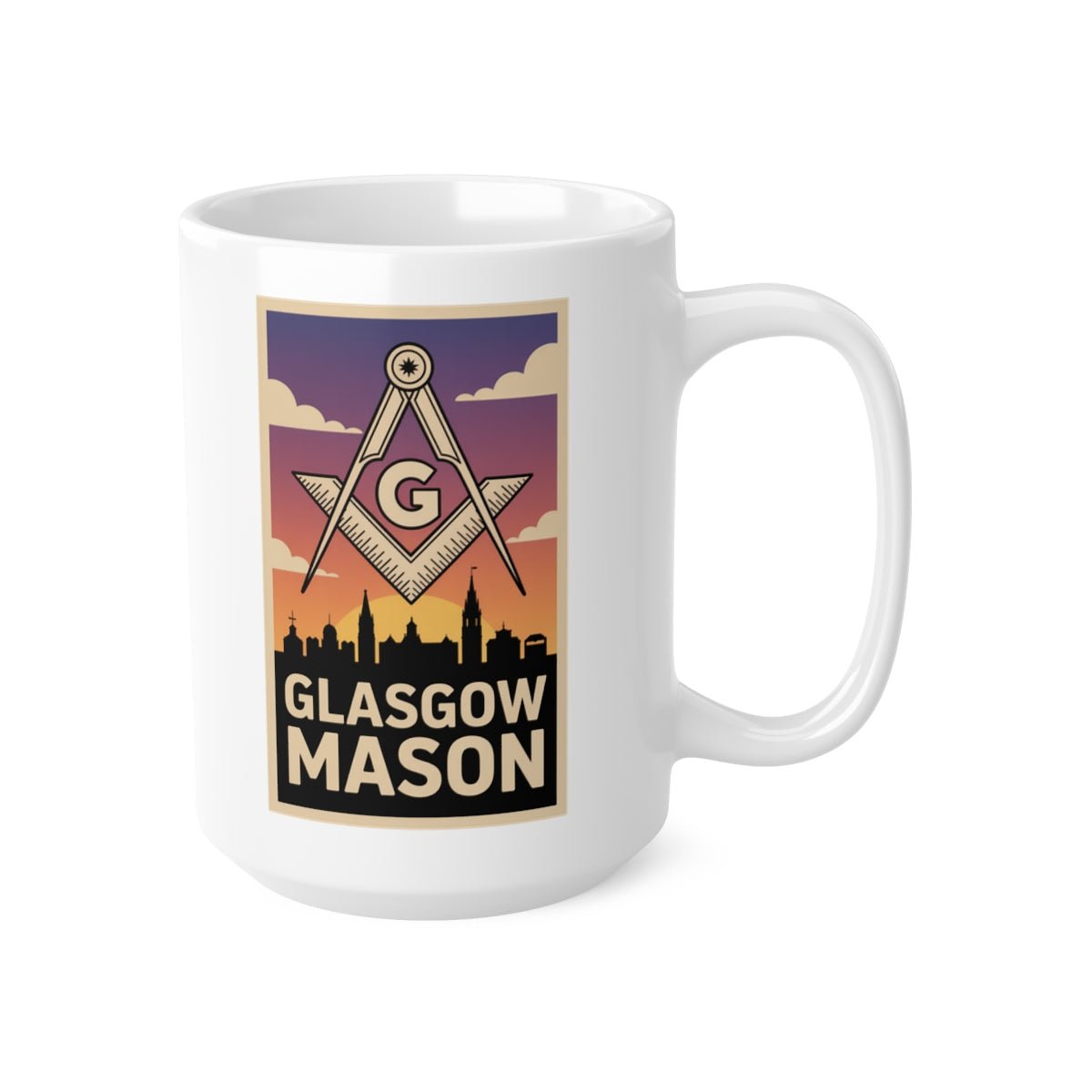 Glasgow Mason Custom Masonic Coffee Mug - Freemason Gift - Masonic Mugs