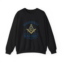 I'd rather be Masonic - Unisex Freemason Ready to Go Apparel – T-Shirt, Sweatshirt or Hoodie – Multiple Colours & Sizes - Masonic Mugs