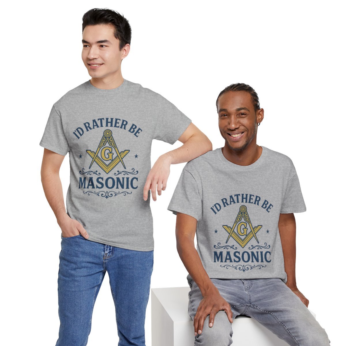 I'd rather be Masonic - Unisex Freemason Ready to Go Apparel – T-Shirt, Sweatshirt or Hoodie – Multiple Colours & Sizes - Masonic Mugs