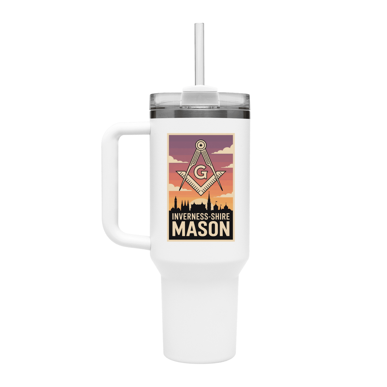 Inverness - Shire 40oz Stainless Steel Masonic Travel Tumbler - Masonic Mugs