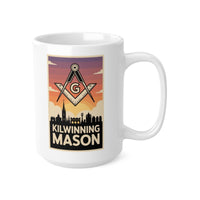 Kilwinning Mason Custom Masonic Coffee Mug - Freemason Gift - Masonic Mugs