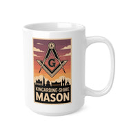 Kincardine - Shire Mason Custom Masonic Coffee Mug - Freemason Gift - Masonic Mugs
