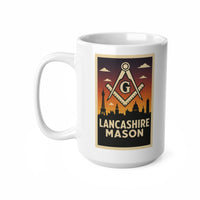Lancashire Mason Custom Masonic Coffee Mug - Freemason Gift - Masonic Mugs