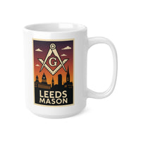 Leeds Mason Custom Masonic Coffee Mug - Freemason Gift - Masonic Mugs