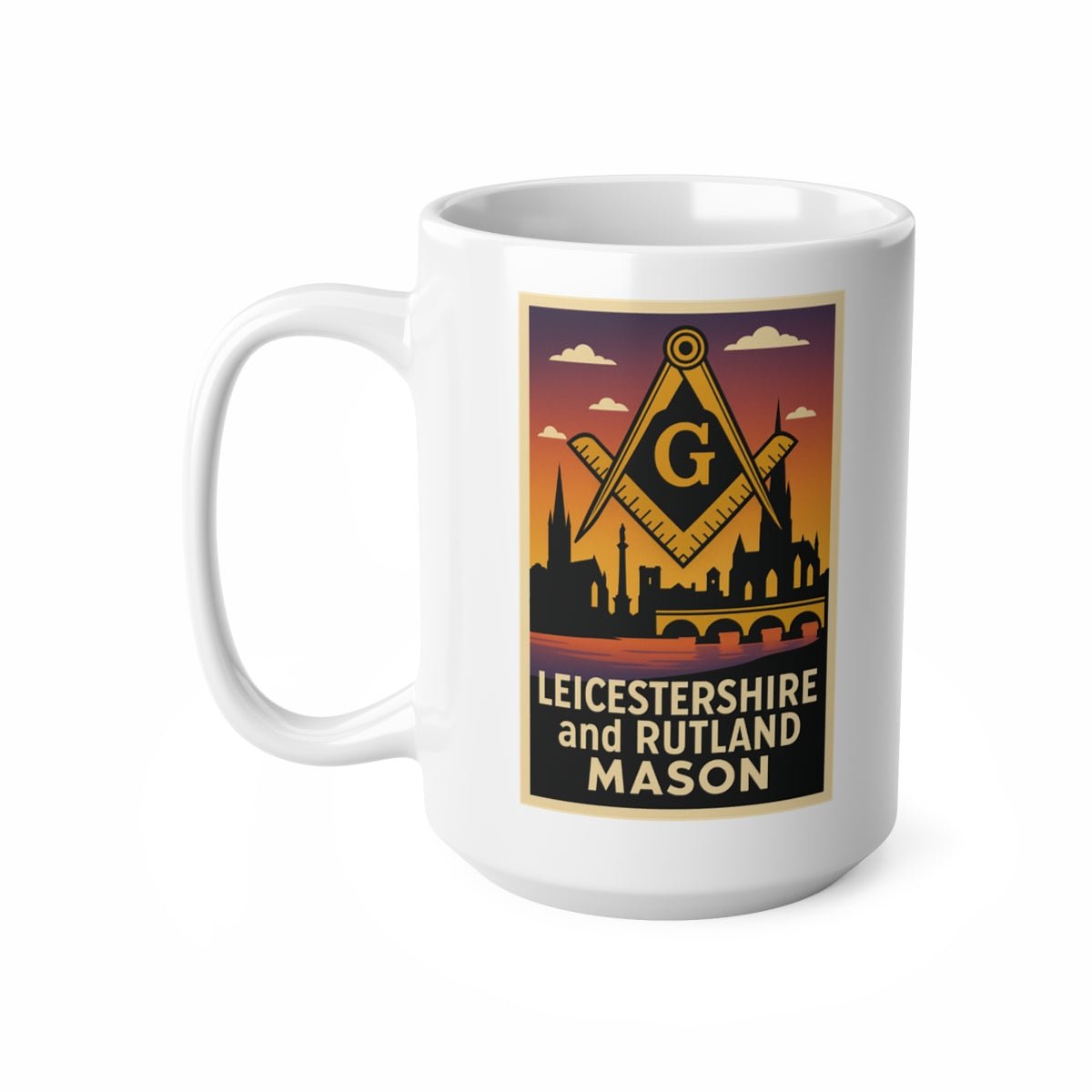 Leicestershire and Rutland Mason Custom Masonic Coffee Mug - Freemason Gift - Masonic Mugs