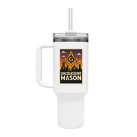 Lincolnshire Mason 40oz Stainless Steel Masonic Travel Tumbler - Masonic Mugs