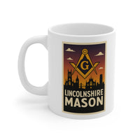 Lincolnshire Mason Custom Masonic Coffee Mug - Freemason Gift - Masonic Mugs