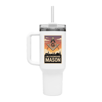 Linlithgowshire Mason 40oz Stainless Steel Masonic Travel Tumbler - Masonic Mugs