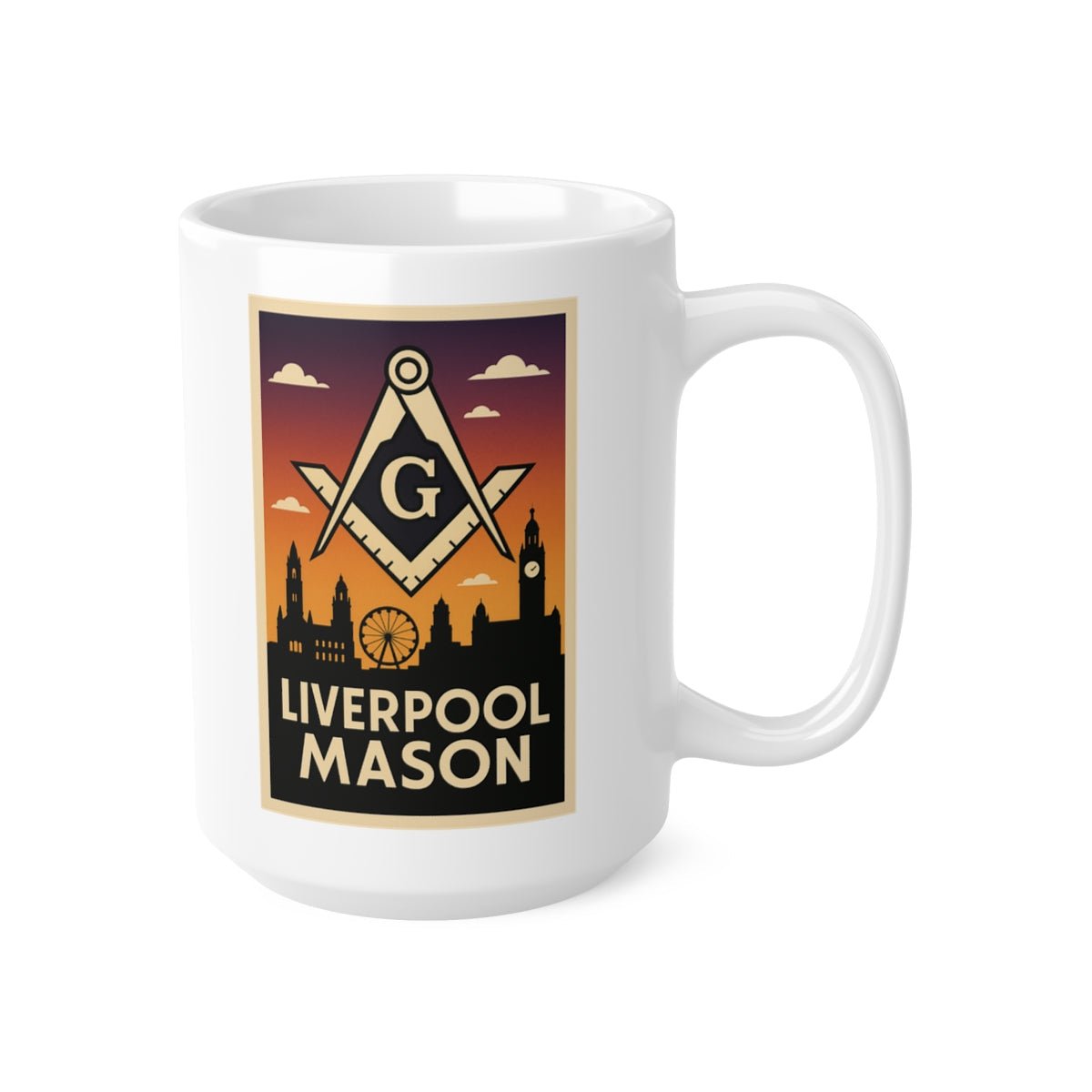 Liverpool Mason Custom Masonic Coffee Mug - Freemason Gift - Masonic Mugs