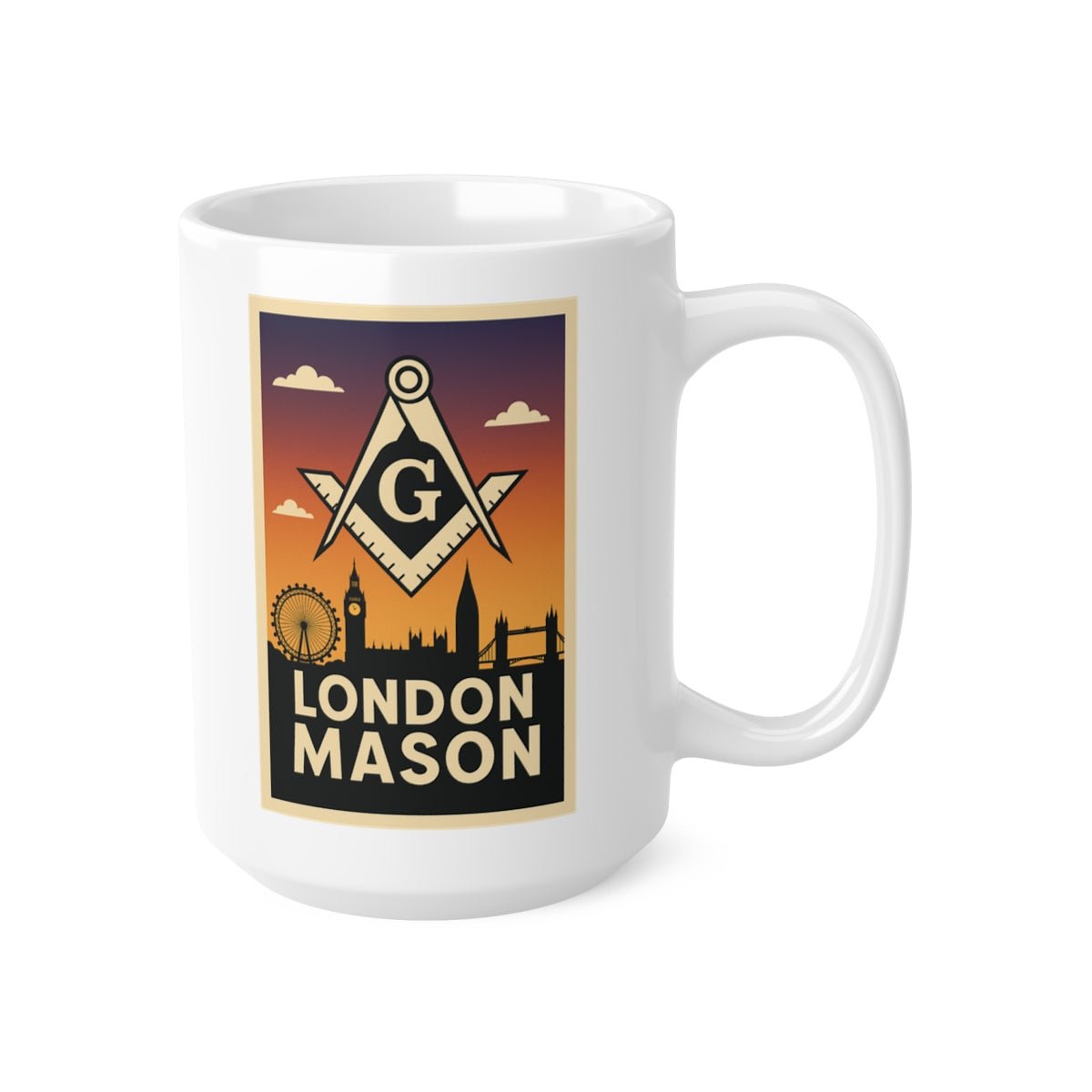 London Mason Custom Masonic Coffee Mug - Freemason Gift - Masonic Mugs